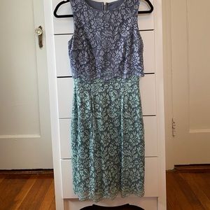 Aqua lace dress